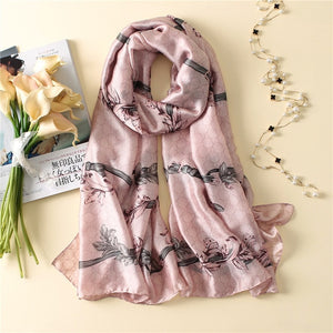 2019 luxury brand summer women scarf fashion quality soft silk scarves female shawls Foulard Beach cover-ups wraps silk bandana