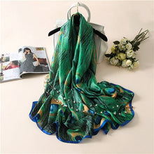 Load image into Gallery viewer, 2019 luxury brand summer women scarf fashion quality soft silk scarves female shawls Foulard Beach cover-ups wraps silk bandana