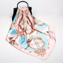 Load image into Gallery viewer, Fashion Scarves for Women Shawl Print Silk Satin Hijab Scarf Female Bandana 90*90cm Luxury Brand Square Shawls Scarfs For Ladies