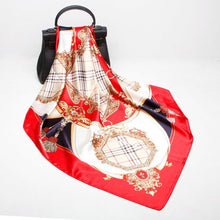 Load image into Gallery viewer, Fashion Scarves for Women Shawl Print Silk Satin Hijab Scarf Female Bandana 90*90cm Luxury Brand Square Shawls Scarfs For Ladies