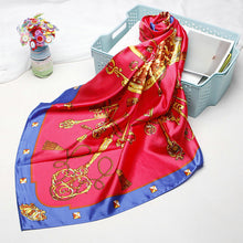 Load image into Gallery viewer, Fashion Scarves for Women Shawl Print Silk Satin Hijab Scarf Female Bandana 90*90cm Luxury Brand Square Shawls Scarfs For Ladies