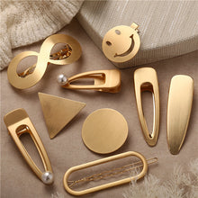 Load image into Gallery viewer, Hair Accessories Metal Snap Hair Clips Snap Hairpins Hairclips Hair Smiley Face Snap Clips Hairgrips Barrettes Hairdressing Tool
