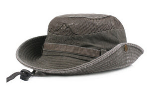 GEERSIDAN New Cotton Summer Spring men's Bucket Hats big Wide Brim fishing hats for men women Hiking Sombrero Gorro male sun Hat