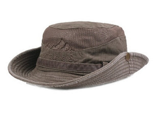 GEERSIDAN New Cotton Summer Spring men's Bucket Hats big Wide Brim fishing hats for men women Hiking Sombrero Gorro male sun Hat