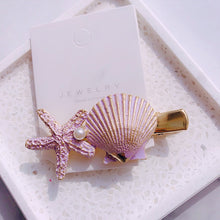 Load image into Gallery viewer, HZ 2019 New Fashion Imitation Pearl Barrettes Starfish Hair Grip Shell Hairpin Hair Clip Hair Accessories for Women Girl Wedding