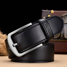 Load image into Gallery viewer, [DWTS]belt male leather belt men male genuine leather strap luxury pin buckle belts for men belt Cummerbunds ceinture homme