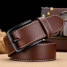 Load image into Gallery viewer, [DWTS]belt male leather belt men male genuine leather strap luxury pin buckle belts for men belt Cummerbunds ceinture homme