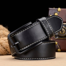 Load image into Gallery viewer, [DWTS]belt male leather belt men male genuine leather strap luxury pin buckle belts for men belt Cummerbunds ceinture homme
