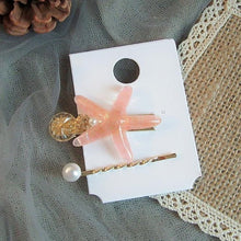 Load image into Gallery viewer, HZ 2019 New Fashion Imitation Pearl Barrettes Starfish Hair Grip Shell Hairpin Hair Clip Hair Accessories for Women Girl Wedding