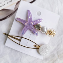 Load image into Gallery viewer, HZ 2019 New Fashion Imitation Pearl Barrettes Starfish Hair Grip Shell Hairpin Hair Clip Hair Accessories for Women Girl Wedding