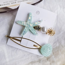 Load image into Gallery viewer, HZ 2019 New Fashion Imitation Pearl Barrettes Starfish Hair Grip Shell Hairpin Hair Clip Hair Accessories for Women Girl Wedding