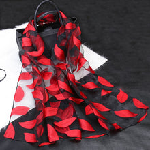 Load image into Gallery viewer, Silk Scarf Womens Summer Breeze Lightweight Sheer Wrap Organza Gauze Scarf S9076