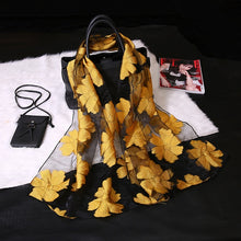 Load image into Gallery viewer, Silk Scarf Womens Summer Breeze Lightweight Sheer Wrap Organza Gauze Scarf S9076