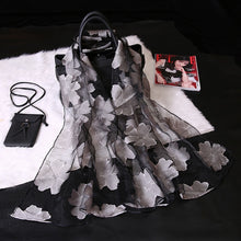 Load image into Gallery viewer, Silk Scarf Womens Summer Breeze Lightweight Sheer Wrap Organza Gauze Scarf S9076