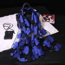 Load image into Gallery viewer, Silk Scarf Womens Summer Breeze Lightweight Sheer Wrap Organza Gauze Scarf S9076