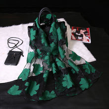 Load image into Gallery viewer, Silk Scarf Womens Summer Breeze Lightweight Sheer Wrap Organza Gauze Scarf S9076