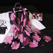 Load image into Gallery viewer, Silk Scarf Womens Summer Breeze Lightweight Sheer Wrap Organza Gauze Scarf S9076