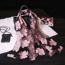 Load image into Gallery viewer, Silk Scarf Womens Summer Breeze Lightweight Sheer Wrap Organza Gauze Scarf S9076