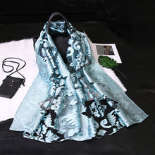 Load image into Gallery viewer, Silk Scarf Womens Summer Breeze Lightweight Sheer Wrap Organza Gauze Scarf S9076