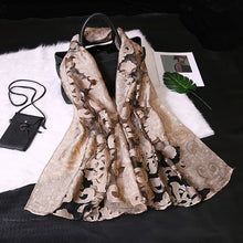 Load image into Gallery viewer, Silk Scarf Womens Summer Breeze Lightweight Sheer Wrap Organza Gauze Scarf S9076