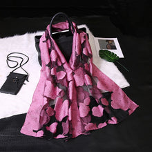 Load image into Gallery viewer, Silk Scarf Womens Summer Breeze Lightweight Sheer Wrap Organza Gauze Scarf S9076