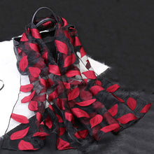 Load image into Gallery viewer, Silk Scarf Womens Summer Breeze Lightweight Sheer Wrap Organza Gauze Scarf S9076