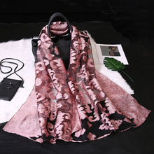 Load image into Gallery viewer, Silk Scarf Womens Summer Breeze Lightweight Sheer Wrap Organza Gauze Scarf S9076
