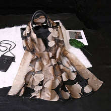 Load image into Gallery viewer, Silk Scarf Womens Summer Breeze Lightweight Sheer Wrap Organza Gauze Scarf S9076