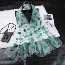 Load image into Gallery viewer, Silk Scarf Womens Summer Breeze Lightweight Sheer Wrap Organza Gauze Scarf S9076
