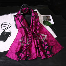 Load image into Gallery viewer, Silk Scarf Womens Summer Breeze Lightweight Sheer Wrap Organza Gauze Scarf S9076