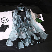 Load image into Gallery viewer, Silk Scarf Womens Summer Breeze Lightweight Sheer Wrap Organza Gauze Scarf S9076