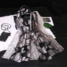 Load image into Gallery viewer, Silk Scarf Womens Summer Breeze Lightweight Sheer Wrap Organza Gauze Scarf S9076