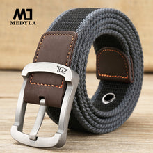 Load image into Gallery viewer, MEDYLA military belt outdoor tactical belt men&amp;women high quality canvas belts for jeans male luxury casual straps ceintures
