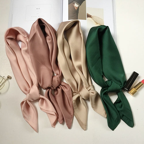 luxury brand bags SCARF women's silk scarf fashion lady square scarves soft shawls pashmina solid color bandana